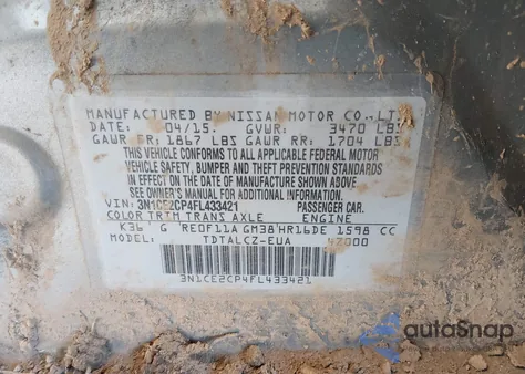 2015 Nissan Versa Note S Plus z USA, uszkodzony, nr VIN 3N1CE2CP4FL433421